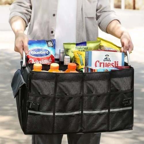 Купити Автомобільна сумка-органайзер для машин Ugreen LP256 Car Trunk Organizer 55L Oxford+Aluminium Alloy (80710) Black - ціна в Києві, Львові, Вінниці, Хмельницькому, Франківську, Україні | інтернет-магазин TELEMART.UA фото