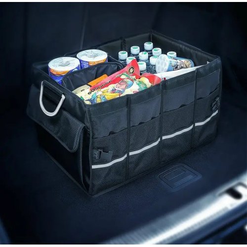 Купити Автомобільна сумка-органайзер для машин Ugreen LP256 Car Trunk Organizer 55L Oxford+Aluminium Alloy (80710) Black - ціна в Києві, Львові, Вінниці, Хмельницькому, Франківську, Україні | інтернет-магазин TELEMART.UA фото