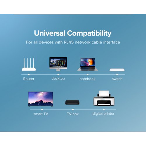 Купити Патч-корд Ugreen NW102 Cat 6 U/UTP Lan Cable 1m (11201) Blue - ціна в Києві, Львові, Вінниці, Хмельницькому, Франківську, Україні | інтернет-магазин TELEMART.UA фото