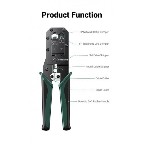 Купить Обжимной инструмент Ugreen NW136 Crimping Tool (70683) - цена в Харькове, Киеве, Днепре, Одессе
в интернет-магазине Telemart фото