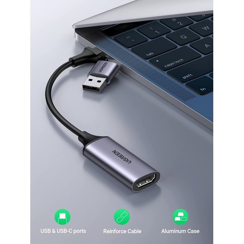 Купить Кабель Ugreen CM489 Video Capture Card Single HDMI Input (40189) - цена в Харькове, Киеве, Днепре, Одессе
в интернет-магазине Telemart фото