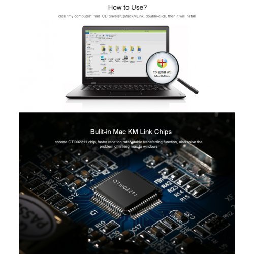 Кабель Ugreen US166 USB 2.0 Data Link Cable 2m (20233) Black купить в Украине | Telemart фото