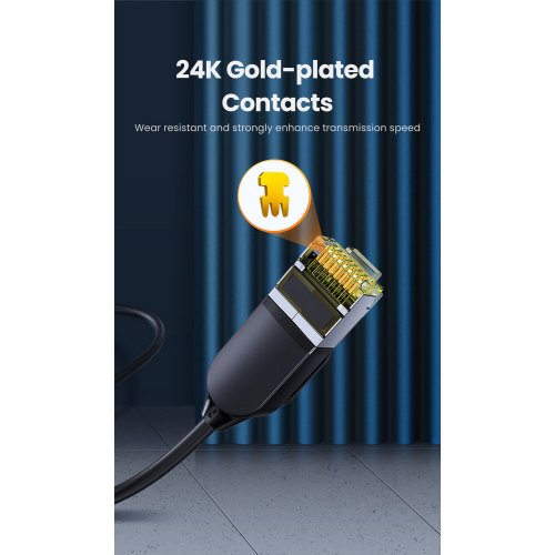 Ugreen NW149 CAT7 Shielded Round Fine Cable Modular Plugs 0.5m (80414) купити в Україні | Telemart фото
