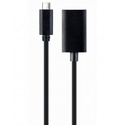 Адаптер Cablexpert USB Type-C - DisplayPort M/F 0.15m 4K (A-CM-DPF-02) Black
