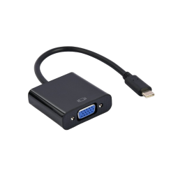 Адаптер Cablexpert USB Type-C - VGA M/F 0.15m (A-CM-VGAF-01) Black