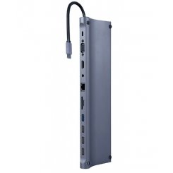 USB-хаб Cablexpert USB Type-C 11 in 1 (A-CM-COMBO11-01) Grey