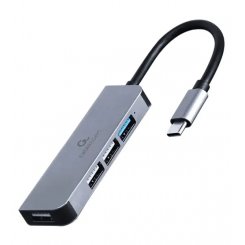 USB-хаб Cablexpert USB Type-C 4 in 1 (UHB-CM-U3P1U2P3-01) Grey