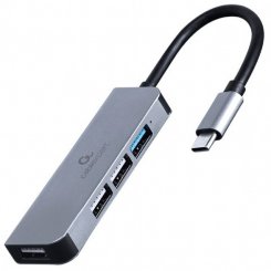 USB-хаб Cablexpert USB Type-A 4 in 1 (UHB-U3P1U2P3-01) Grey