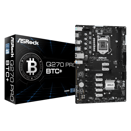 Продати Материнська плата AsRock Q270 Pro BTC+ (s1151, Intel Q270) Seller Recertified за Trade-In у інтернет-магазині Телемарт - Київ, Дніпро, Україна фото