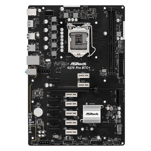 Продати Материнська плата AsRock Q270 Pro BTC+ (s1151, Intel Q270) Seller Recertified за Trade-In у інтернет-магазині Телемарт - Київ, Дніпро, Україна фото