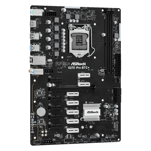 Продати Материнська плата AsRock Q270 Pro BTC+ (s1151, Intel Q270) Seller Recertified за Trade-In у інтернет-магазині Телемарт - Київ, Дніпро, Україна фото