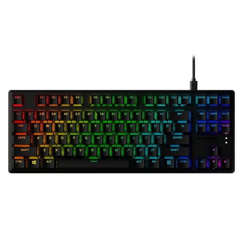 Купити Клавіатура HyperX Alloy Origins Core PBT RGB Mechnical HyperX Aqua (639N9AA) Black - ціна в Києві, Львові, Вінниці, Хмельницькому, Франківську, Україні | інтернет-магазин TELEMART.UA фото