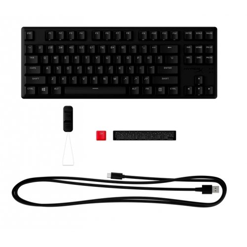 Купити Клавіатура HyperX Alloy Origins Core PBT RGB Mechnical HyperX Aqua (639N9AA) Black - ціна в Києві, Львові, Вінниці, Хмельницькому, Франківську, Україні | інтернет-магазин TELEMART.UA фото