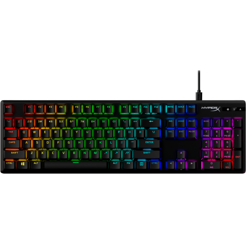 Купить Клавиатура HyperX Alloy Origins PBT RGB Mechnical HyperX Aqua (639N5AA) Black - цена в Харькове, Киеве, Днепре, Одессе
в интернет-магазине Telemart фото