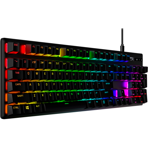 Купить Клавиатура HyperX Alloy Origins PBT RGB Mechnical HyperX Aqua (639N5AA) Black - цена в Харькове, Киеве, Днепре, Одессе
в интернет-магазине Telemart фото