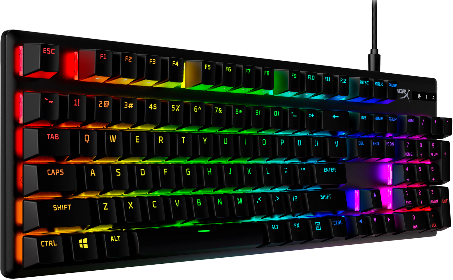 Клавиатура HyperX Alloy Origins PBT RGB Mechnical HyperX Aqua (639N5AA ...