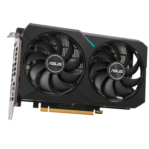 Photo Video Graphic Card Asus Dual Radeon RX 6400 4096MB (DUAL-RX6400-4G FR) Factory Recertified