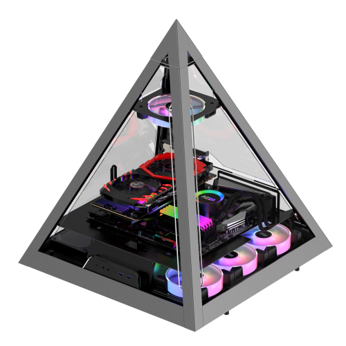 Продать Корпус AZZA Pyramid 804 Tempered Glass без БП (CSAZ-804) Black по Trade-In интернет-магазине Телемарт - Киев, Днепр, Украина фото