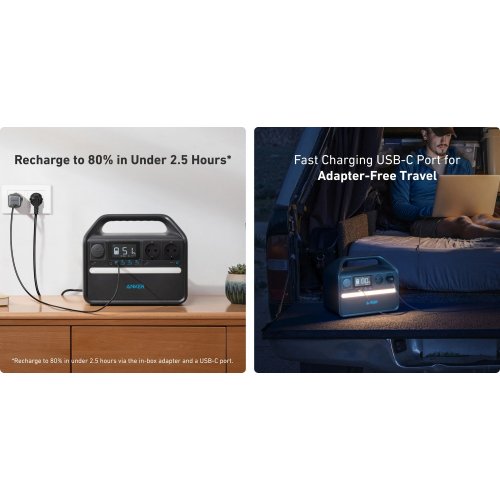 Зарядна станція Anker 535 500W 512Wh купити в Україні: Київ, Львів, Хмельницький, Тернопіль, Івано-Франківськ | Низька ціна, відгуки, характеристики від TELEMART фото