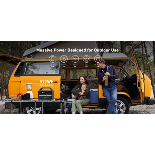 Зарядна станція Anker 535 500W 512Wh купити в Україні: Київ, Львів, Хмельницький, Тернопіль, Івано-Франківськ | Низька ціна, відгуки, характеристики від TELEMART фото