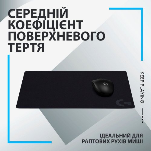 Купити Килимок для миші Logitech G240 Control (943-000784) Black - ціна в Києві, Львові, Вінниці, Хмельницькому, Франківську, Україні | інтернет-магазин TELEMART.UA фото