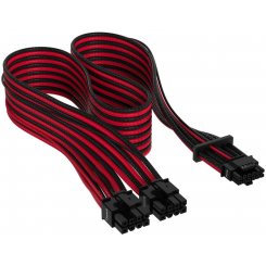 Кабель-перехідник Corsair Premium Individually Sleeved 12+4pin PCIe Gen 5 12VHPWR 600W Type 4 (CP-8920334) Red/Black