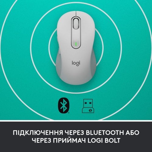 Фото Мышка Logitech Signature M650 L Wireless for Business (910-006349) Off-White