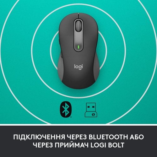 Купить Мышка Logitech Signature M650 L Wireless for Business (910-006348) Graphite - цена в Харькове, Киеве, Днепре, Одессе
в интернет-магазине Telemart фото