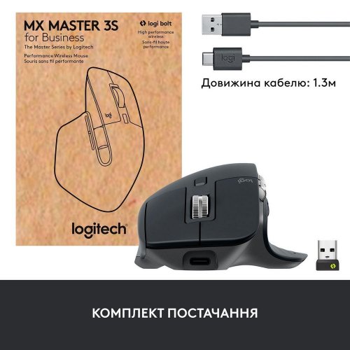 Фото Мышка Logitech MX Master 3S for Business (910-006582) Graphite