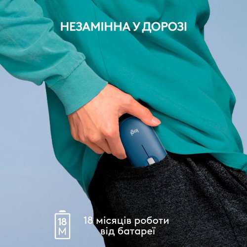 Купить Мышка Logitech Pebble M350 Wireless (910-006753) Blueberry - цена в Харькове, Киеве, Днепре, Одессе
в интернет-магазине Telemart фото