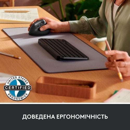 Купить Мышка Logitech Lift Vertical Ergonomic (910-006496) Off-White/Pale Grey - цена в Харькове, Киеве, Днепре, Одессе
в интернет-магазине Telemart фото