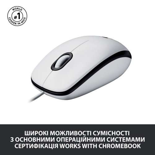 Фото Мышка Logitech M100 (910-006764) White