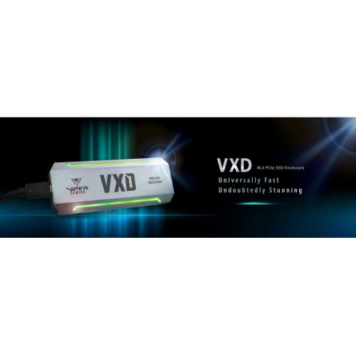 Купити Зовнішня кишеня Patriot VXD M.2 PCIe RGB SSD Enclosure (PV860UPRGM) - ціна в Києві, Львові, Вінниці, Хмельницькому, Франківську, Україні | інтернет-магазин TELEMART.UA фото