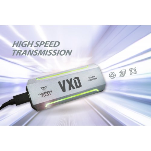 Купити Зовнішня кишеня Patriot VXD M.2 PCIe RGB SSD Enclosure (PV860UPRGM) - ціна в Києві, Львові, Вінниці, Хмельницькому, Франківську, Україні | інтернет-магазин TELEMART.UA фото