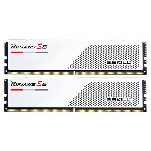 Photo RAM G.Skill DDR5 32GB (2x16GB) 5200Mhz Ripjaws S5 White (F5-5200J4040A16GX2-RS5W)
