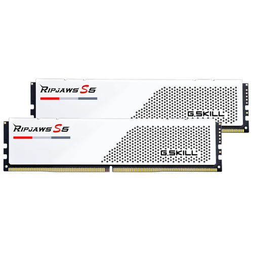 Photo RAM G.Skill DDR5 64GB (2x32GB) 6000Mhz Ripjaws S5 White (F5-6000J3040G32GX2-RS5W)