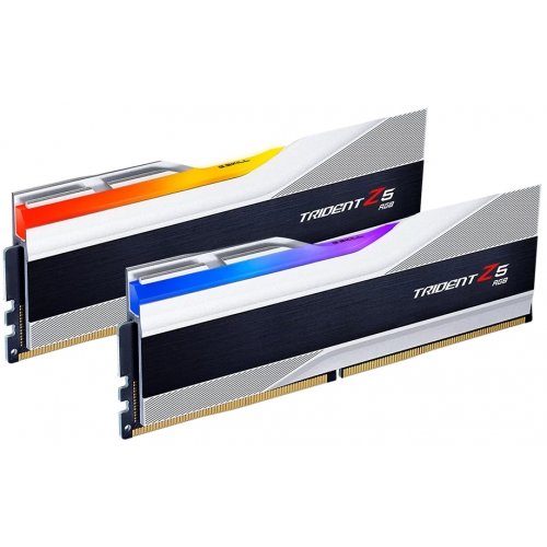 Фото ОЗУ G.Skill DDR5 32GB (2x16GB) 6000Mhz Trident Z5 RGB Silver (F5-6000J3040F16GX2-TZ5RS)