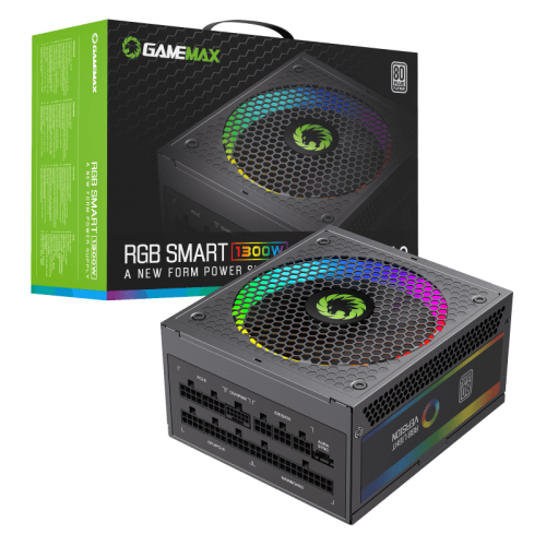 Фото Блок питания GAMEMAX RGB-1300 1300W PCIE5 (RGB-1300)
