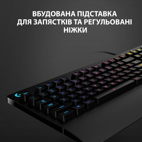 Купити Клавіатура Logitech G213 Prodigy RGB Gaming (920-008093) Black - ціна в Києві, Львові, Вінниці, Хмельницькому, Франківську, Україні | інтернет-магазин TELEMART.UA фото
