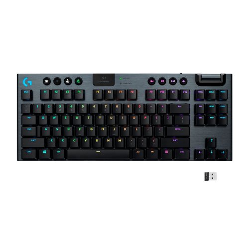 Купить Клавиатура Logitech G915 TKL RGB Mechanical Tactile (920-009503) Carbon - цена в Харькове, Киеве, Днепре, Одессе
в интернет-магазине Telemart фото