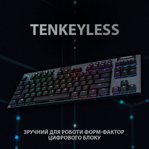 Купить Клавиатура Logitech G915 TKL RGB Mechanical Tactile (920-009503) Carbon - цена в Харькове, Киеве, Днепре, Одессе
в интернет-магазине Telemart фото