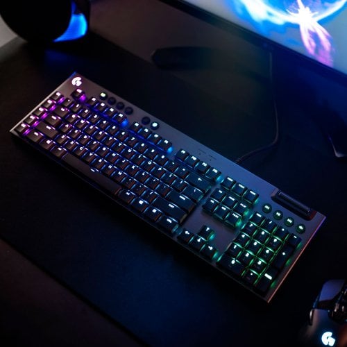 Купить Клавиатура Logitech G815 RGB Mechanical Tactile (920-008992) Black - цена в Харькове, Киеве, Днепре, Одессе
в интернет-магазине Telemart фото