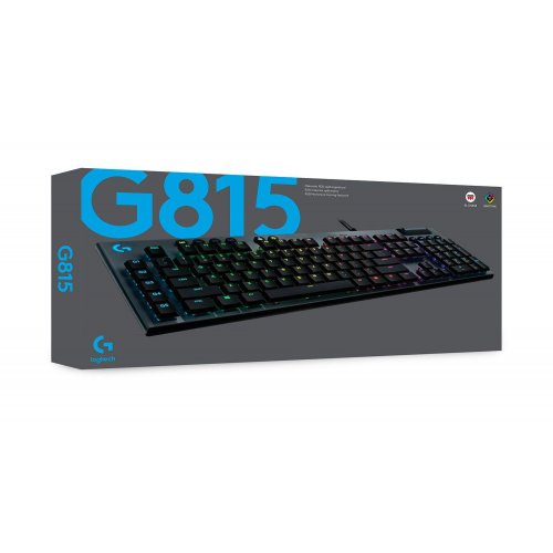 Купить Клавиатура Logitech G815 RGB Mechanical Tactile (920-008992) Black - цена в Харькове, Киеве, Днепре, Одессе
в интернет-магазине Telemart фото