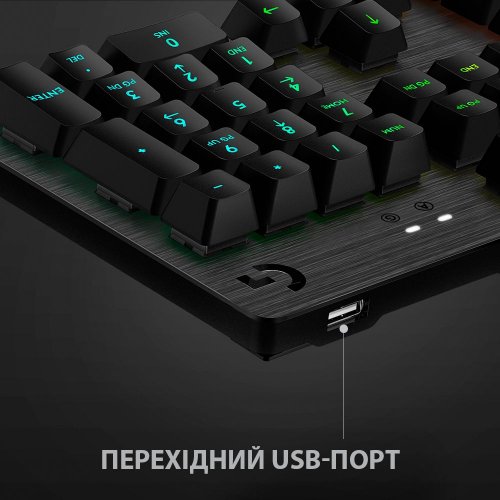 Клавіатура Logitech G512 RGB Mechanical GX Blue (920-008946) Carbon купити в Україні: Київ, Львів, Хмельницький, Тернопіль, Івано-Франківськ | Низька ціна, відгуки, характеристики від TELEMART фото
