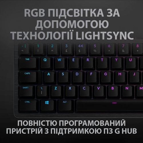 Купить Клавиатура Logitech G512 RGB Mechanical GX Brown (920-009352) Carbon - цена в Харькове, Киеве, Днепре, Одессе
в интернет-магазине Telemart фото