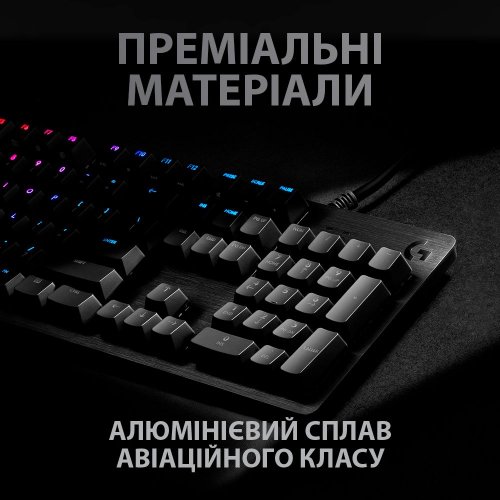 Клавіатура Logitech G512 RGB Mechanical GX Red (920-009370) Carbon купити в Україні: Київ, Львів, Хмельницький, Тернопіль, Івано-Франківськ | Низька ціна, відгуки, характеристики від TELEMART фото