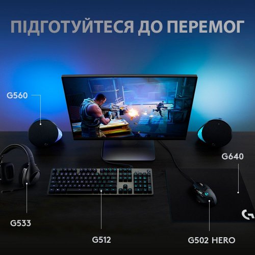 Клавіатура Logitech G512 RGB Mechanical GX Red (920-009370) Carbon купити в Україні: Київ, Львів, Хмельницький, Тернопіль, Івано-Франківськ | Низька ціна, відгуки, характеристики від TELEMART фото