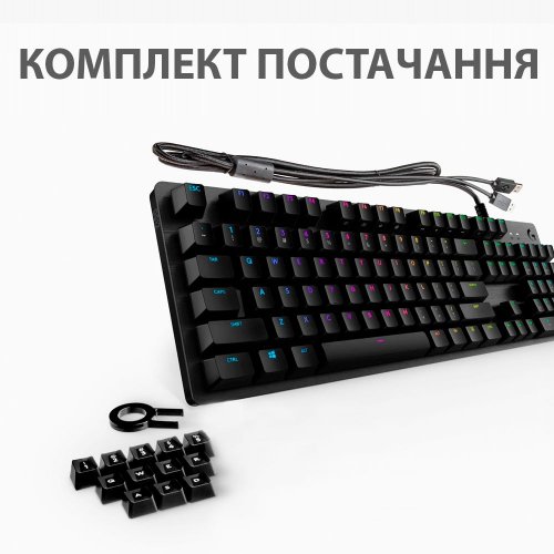 Клавіатура Logitech G512 RGB Mechanical GX Red (920-009370) Carbon купити в Україні: Київ, Львів, Хмельницький, Тернопіль, Івано-Франківськ | Низька ціна, відгуки, характеристики від TELEMART фото