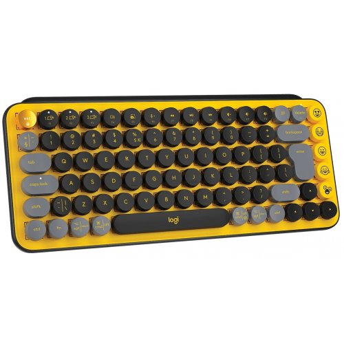 Купить Клавиатура Logitech POP Keys Wireless GX Brown (920-010735) Blast Yellow - цена в Харькове, Киеве, Днепре, Одессе
в интернет-магазине Telemart фото