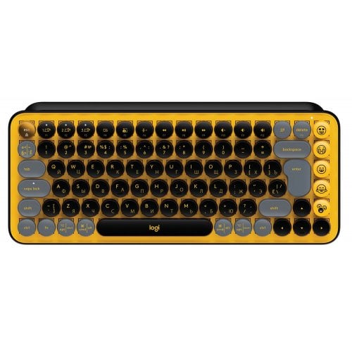 Купити Клавіатура Logitech POP Keys Wireless GX Brown (920-010735) Blast Yellow - ціна в Києві, Львові, Вінниці, Хмельницькому, Франківську, Україні | інтернет-магазин TELEMART.UA фото